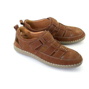 Deri Erkek Sandalet Yumuşak Comfort, Battal Boy 1253