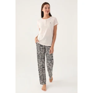 Pierre Cardin 8788 Buttoned Kadın Kısa Kol Pijama Takımı