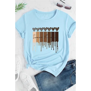 Only Trendwear  Unisex Leopar Kalp Baskılı Oversize T-Shirt