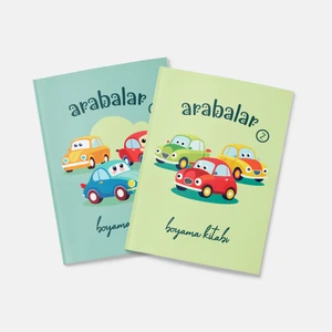 Tabby Design Arabalar Boyama Kitabı 2'li Set