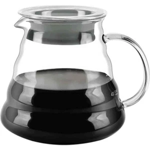 Tekno Trust Neopren Cam Drip Kahve Servis Sürahisi - Drip Coffee Server - 600 ml - Isıya Dayanıklı Borosilikat