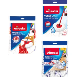 Turbo Temizlik Seti 3'lü Mikrofiber Yedek Paspas Paketi