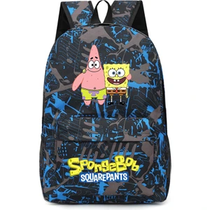 Sünger Bob Kare Pantolon Yıldız Okul Çantası (Yurt Dışından)