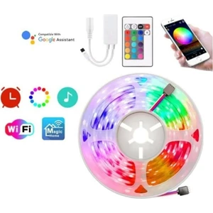 Tuya Smart Akıllı Şerit LED Bluetooth 5 Metre Rgb 16 Milyon Renk Wifi Kumandalı