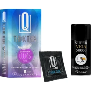 Q Think Thin 6'lı Ekstra Ince Prezervatif + x Sprey 45ML