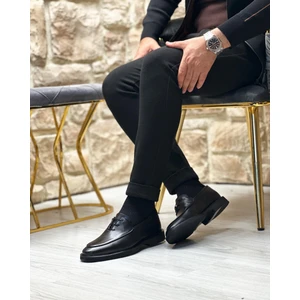 1630  Deri Siyah Erkek Casual Ayakkabı