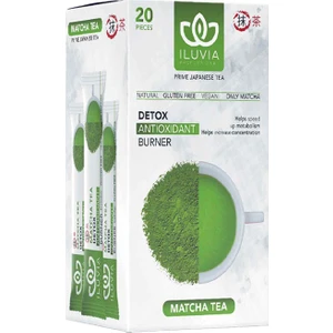 Iluvia Matcha Prime Japanese Çilek Aromalı Detox Burner Form Çayı 1 Kutu