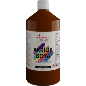 Red Rose Kahverengi Akrilik Boya 1000 gr Dekoratif Hobi Amaçlı Sanatsal Canlı Renkler