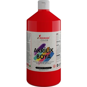 Red Rose Kırmızı Akrilik Boya 1000 gr Dekoratif Hobi Amaçlı Sanatsal Canlı Renkler