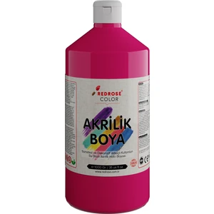Red Rose Fuşya Akrilik Boya 1000 gr Dekoratif Hobi Amaçlı Sanatsal Canlı Renkler