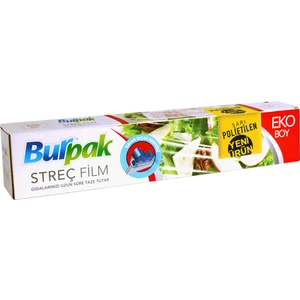 Sarı Şeffaf Mutfak Rulo Streç Film Folyo - 30 Cm. x 166 Metre - 9 Mikron - Gıdaya Uygun