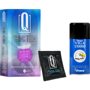 Q Think Thin 6'lı Ekstra Ince Prezervatif + Sprey 45ML