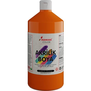 Red Rose Turuncu Akrilik Boya 1000 gr Dekoratif Hobi Amaçlı Sanatsal Canlı Renkler