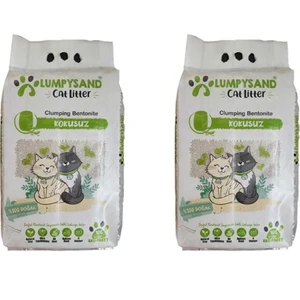 Grey White  Kokusuz Ince Kedi Kumu 10 Lt x 2 Adet