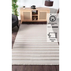 Konfor Bukle 6656 Krem Yumuşak Örgü Modern Dokuma Halı80x300