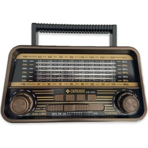 CM-1955 Bluetooth USB Çalar Fm Bt Nostaljik Pilli ve Şarjlı Radyo
