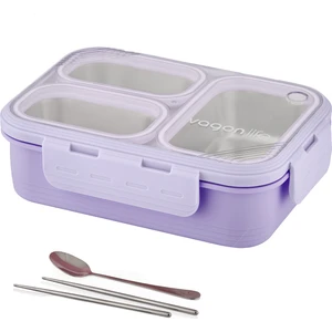 Lunch Box 620 ml Tek Kat Üç Bölmeli Metal Kaşıklı Yeni Nesil Sefer TASI-FFLBOX7097