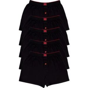 Penye 5'li Erkek Boxer Pamuklu Rahat Bol Kesim