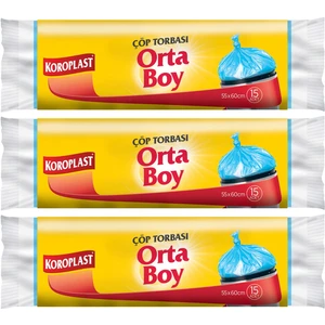 Orta Boy Çöp Torbası 15'li x 3 Adet