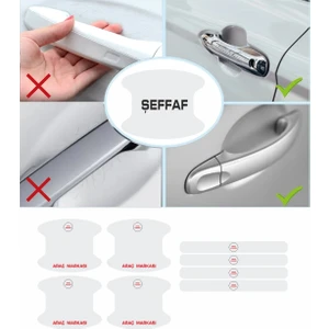 Chery Araçları Için Uyumlu Kapı Içi Çizik Önleyi Seti 8'li