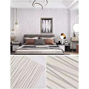 Renkli Duvarlar Kendinden Yapışkanlı Arkası Folyolu Su Yolu Desenli Salon Duvar Kağıdı Paneli 70X35CM1 Adet NW151