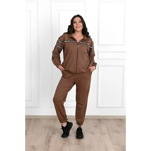 Kadın Sim Detaylı  Büyük Beden Eşofman Takımı 3671-23