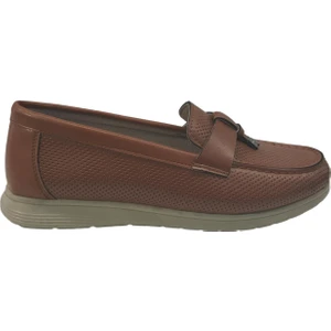 701Z Iç Dış Hakiki Deri Ortopedik Jel Taban Günlük Kadın Babet Ayakkabı