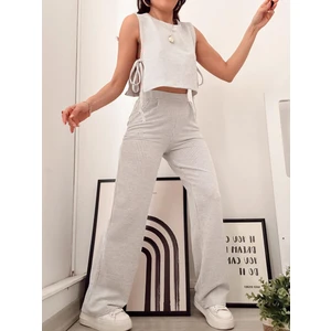 Ded Collection Kadın Ottoman Kumaş Üst Bağlama Detaylı Rahat Ikili Takım