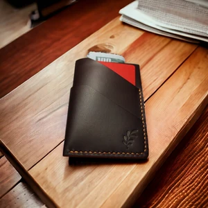 El Yapımı Hakiki Deri Kartlık - Minimal Tasarım - Aster 4