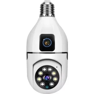 Yoosee Çift Kameralı Full Hd Ampule Takılabilir Kablosuz Uzaktan Izleme Wifi Güvenlik Kamerası