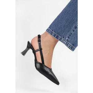 Kadın Seros Siyah Cilt Stiletto