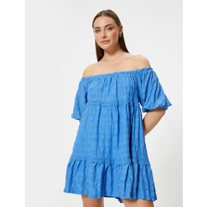 4Sak80383Ek 637 Mavı Kadın Jersey Elbıse