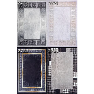 Nova Dokuma Kaymaz Tabanlı Yıkanabilir Dijital Baskı Çerçeveli Deluxe Halı60x100