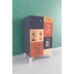 Hediyeler Kapında Modern Cubes 2 Raflı Çok Amaçlı Dolap Mutfak Salon Ofis Dolabı