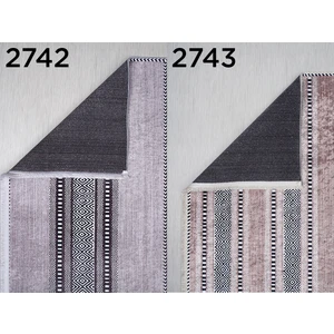 Nova Dokuma Kaymaz Tabanlı Yıkanabilir Dijital Baskı Abstrakt Desenli Halı60x100