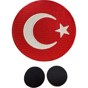 KURAL18 Cırtlı 3 Boyutlu Tpu Türk Bayrağı Arması