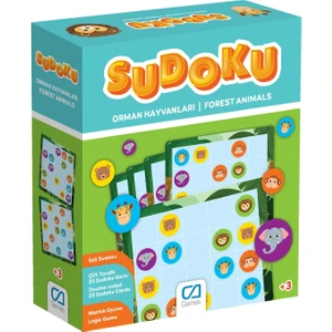 Ca Games Sudoku Orman Hayvanları 5x5 20ADET Çift Taraflı Kart 3+Yaş Çocuklar Için Mantık Zeka Oyunu