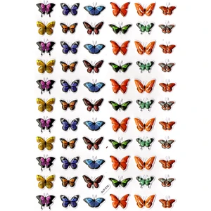 Sticker Kabartmalı A4 Boyutunda Stiker Defter, Planlayıcı ETIKET-(LIM519) - Renkli Minik Kelebekler