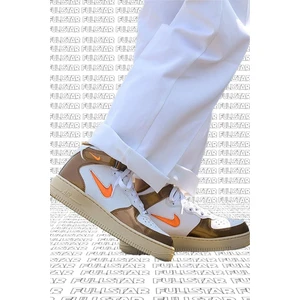 Air Force 1 Mid Qs Leather Hakiki Deri Mücevher Ale Brown Kahverengi Sneaker Ayakkabı