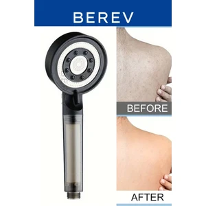 Filtreli 5 Fonksiyonlu Siyah Yüksek Basınçlı Ayarlanabilir Duş Başlığı