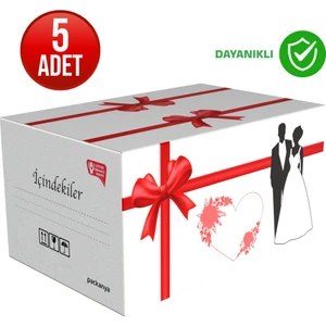 58X38X30 - 5 Adet Çeyiz Kolisi - Büyük ve Sağlam