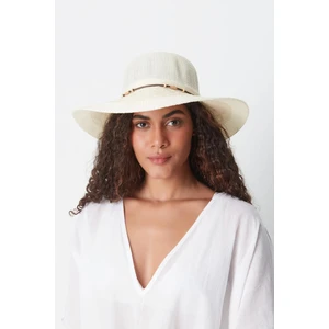 Merserize Plaj Şapkası T24740-11 Krem