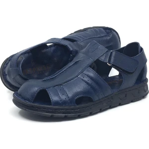 Taşpınar Ayakkabı Taşpınar   Deri Ortopedik Erkek Yazlık Rahat Günlük Terlik Sandalet 40-45