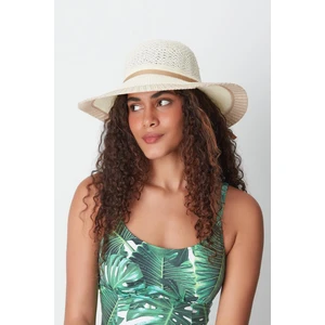 Merserize Plaj Şapkası T24740-09 Krem