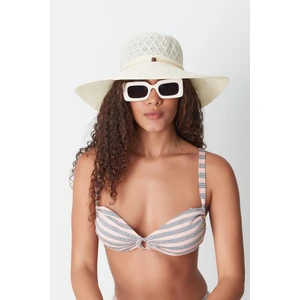 Merserize Plaj Şapkası T24740-07 Krem