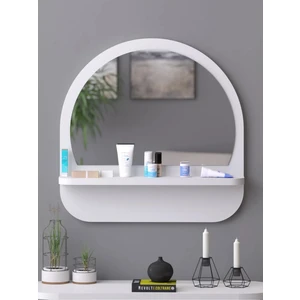 Tarz Design Nysamo Raflı Oval 45 cm Koridor Dresuar Konsol Duvar Salon Banyo Ofis Çocuk Yatak Oda Raflı Aynası