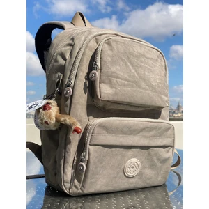 Krinkıl Kumaş Suya Dayanıklı Büyük Boy Siyah Klinkır Sırt Çantası/laptop Okul Çanta