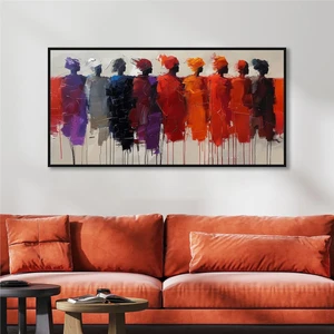 Yağlı Boya Dokulu Tablo Modern Soyut Insanlar U05007
