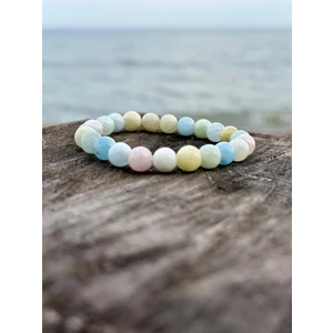 Doğaltaş 8 mm Beril Taşı Bileklik Aa Kalite (Akuamarin-Heliodor-Morganit)