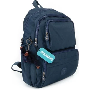 Krinkıl Kumaş Suya Dayanıklı Büyük Boy Lacivert Klinkır Sırt Çantası/laptop Okul Çanta